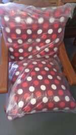 5540-ALMOHADONES TELA Y CUERINA - Imagen 2