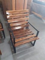 2240-SILLON INDIVIDUAL HIERRO Y MADERA DURA