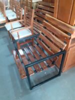 2240-SILLON INDIVIDUAL HIERRO Y MADERA DURA - Imagen 2