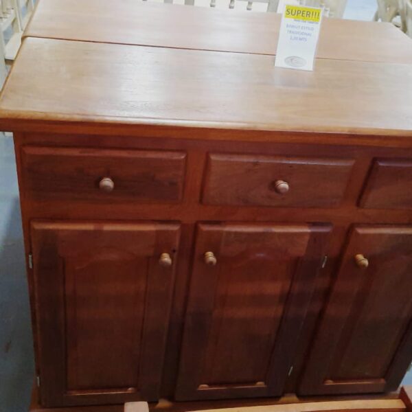 860- BAHIUT 1,20 MT ESTILO COLONIAL (3 PUERTAS-3 CAJONES)